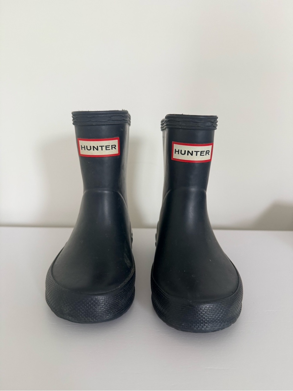 Hunter Kids First Classic Rain Boots Black Size 4